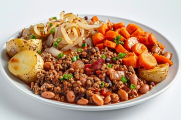 Bold Cowboy Chili and Baked Bean Pot with Aromatic Garlic