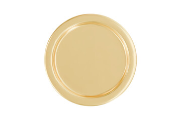 Realistic Golden coin. Isolated gold money.