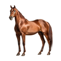 Obraz premium brown horse isolated on white