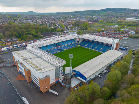 Blackburn Rovers, Ewood Park Stadium Aerial Image. 29th April 2023.