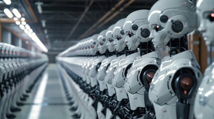 Fototapeta premium A continuous feed of data acting as the nourishment for a selfimproving machine intelligence.