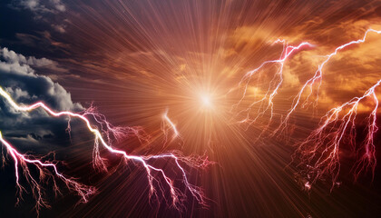 Abstract Zap Lightning Bolt Excitement Modern Gradient Background Stock Illustration