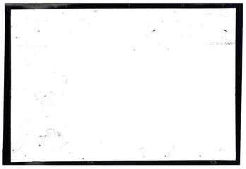 Vintage photo film frame of an old camera with  with dusts and scratches on transparent background,...