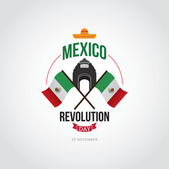 Happy Mexico Revolution Day vector illustration. Happy Mexico Revolution Day themes design concept with flat style vector illustration. Suitable for greeting card, poster and banner