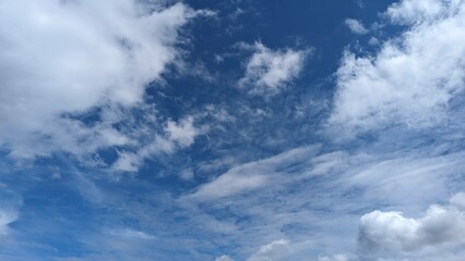 background, blue sky with beautiful clouds