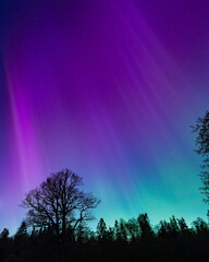 Aurora lights at night