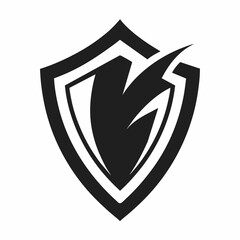 shield, abstract, silhouette logo icon