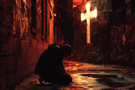 Light of Christ blesses a sinner in his darkest hour