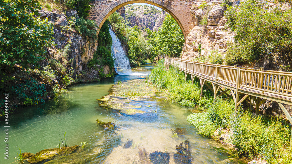 Canvas Prints clandras köprüsü is an ancient bridge in turkey, the one arch bridge was constructed during the phry