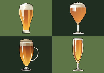 Set of Glasses of Beer #2