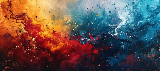 Fototapeta premium A Background Image Featuring Abstract Brush Strokes in Various Colors