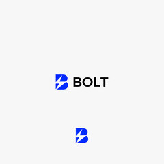 Letter B lightning logo or letter B icon vector illustration