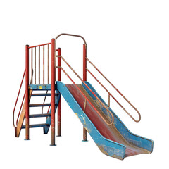 playground equipment on a white