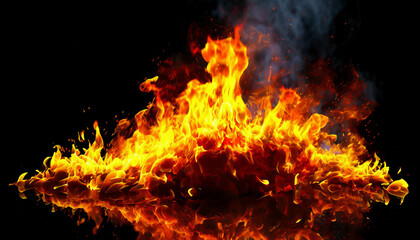 燃える火　AI画像　ジェネレーティブAI