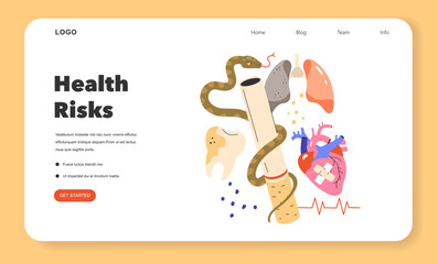 No Tobacco Day Flat Vector Illustration