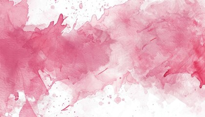 Fototapeta premium Abstract watercolor pink background with splashes of paint, artistic illustration, beauty and creativity concept, pastel colors palette