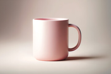 Obraz premium 淡いピンクのマグカップ（デザイン合成用）