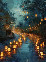 Witness the Peaceful Ambiance of Vesak Evening with Lights of Wisdom