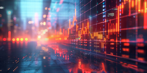 Futuristic City Lights at Night