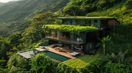 Nestled in Emerald Embrace A Home Amidst Sweeping Green Hills
