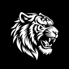 Tiger head tribal tattoo