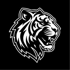 tiger head vector tattoo