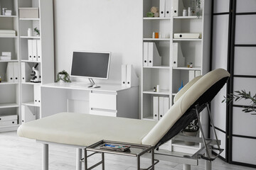 Couch in interior of medical office