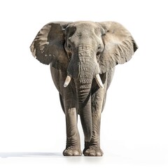 African Elephant isolated on white background --ar 1:1 --style raw Job ID: d438622d-100b-4395-92b9-8630c0f50dc0