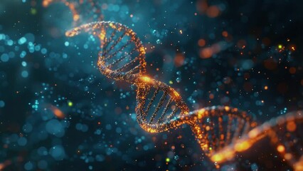 3d render of DNA structure. DNA molecules. Formation of a molecular structure of the DNA genetic code. Science technology x ray of DNA. Abstract digital rotating DNA molecule on futuristic background  - Powered by Adobe