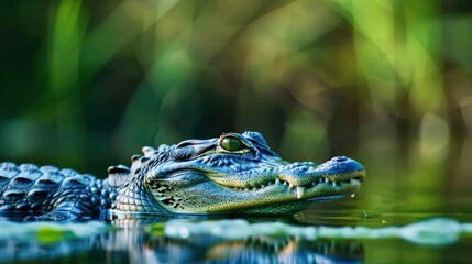Obraz premium Alligator copy space 