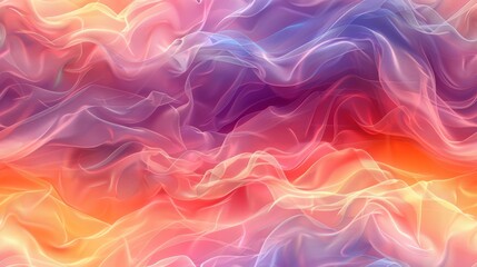 Obraz premium Mesmerizing abstract waves of red, orange, blue, and purple form a dynamic and soothing visual flow with vibrant colors. The design is decorative and modern. Seamless pattern