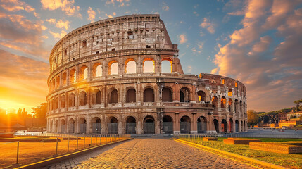 Naklejka premium Capture the grandeur of Rome, Italy created with Generative AI technology