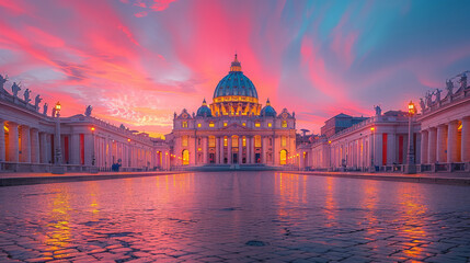 Fototapeta premium Capture the grandeur of Rome, Italy created with Generative AI technology