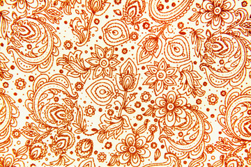 Close up of fabric textured floral bacground