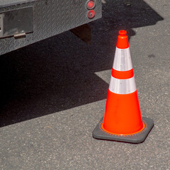 traffic cone on the road