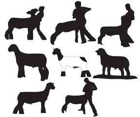 Print Show Lamb Silhouette; Show Lamb EPS; Market Lamb EPS; Sheep clipart; Show Lamb EPS Bundle; Suffolk Lamb; Show Sheep Eps 