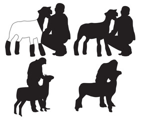 Print Show Lamb Silhouette; Show Lamb EPS; Market Lamb EPS; Sheep clipart; Show Lamb EPS Bundle; Suffolk Lamb; Show Sheep Eps 