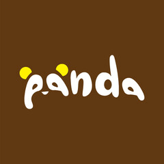 Panda Vector illustration Typography Logo