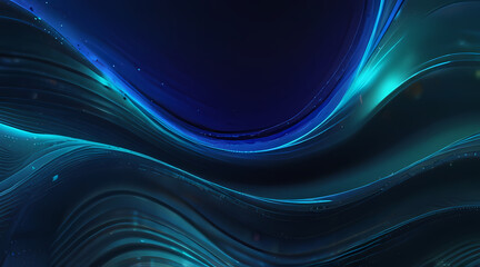 Abstract Blue Holographic Wave Background