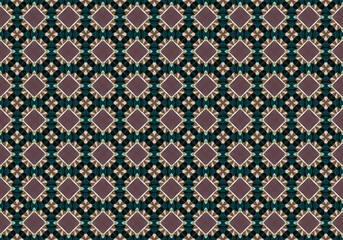 Seamless Fabric Cloth Tile Fashion Visual Background Graphic Design Template Texture Digital Interior Wallpaper Geometric Textile Symmetric Art Pattern.