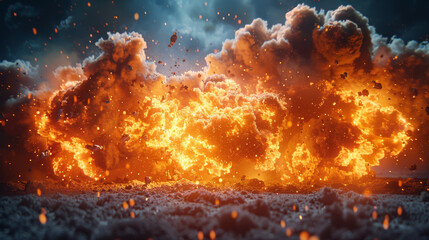 explosion for under someones name on a poster created with Generative AI technology