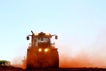 campo, fazenda, trator, fusão, colher, trigo, colheita, colheita, colheita, rural, máquina,...