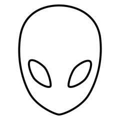 Naklejka premium Alien Outline