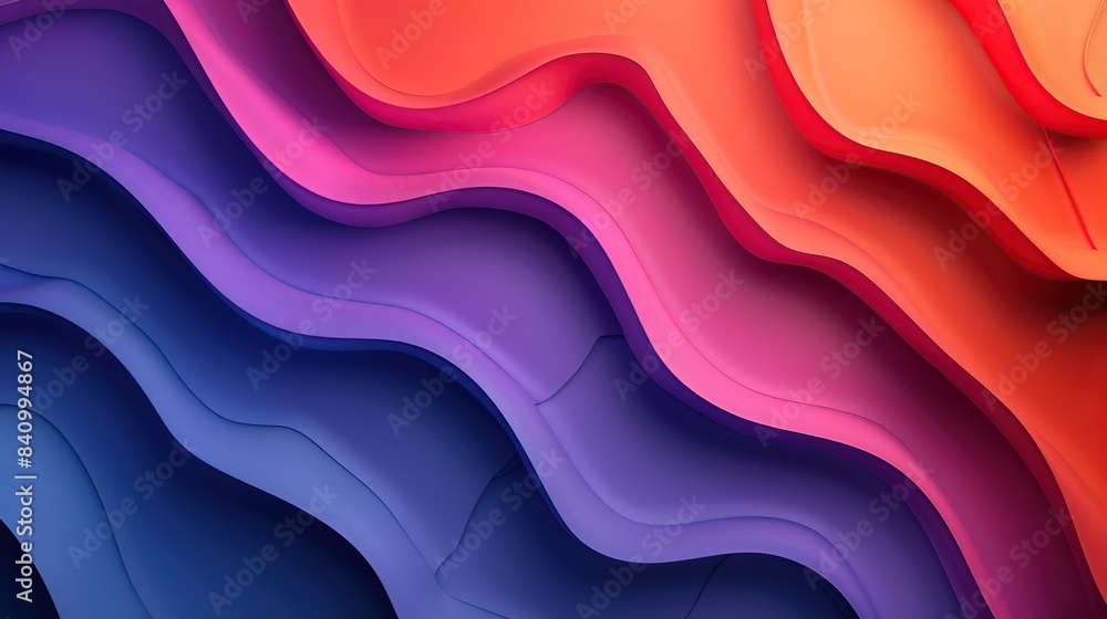 Poster exploring colorful abstract waves in artistic background illustrations
