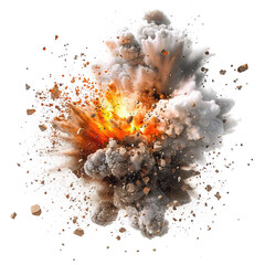explosion effect isolated on transparent background