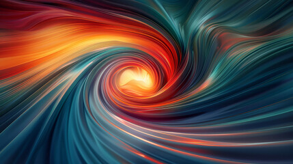 Fototapeta premium Long exposure trails, Zoom burst, background gradient, orange, green and white background created with Generative AI technology