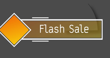 Image of flash sale text over black background