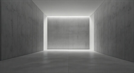 Obraz premium simple luxury grey concrete wall with neon light , minimal style. luxury wallpaper.