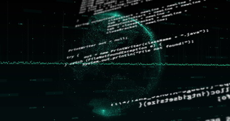 Fototapeta premium Image of financial data processing