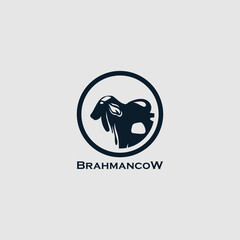 Cow  logo vector graphic illustration on background